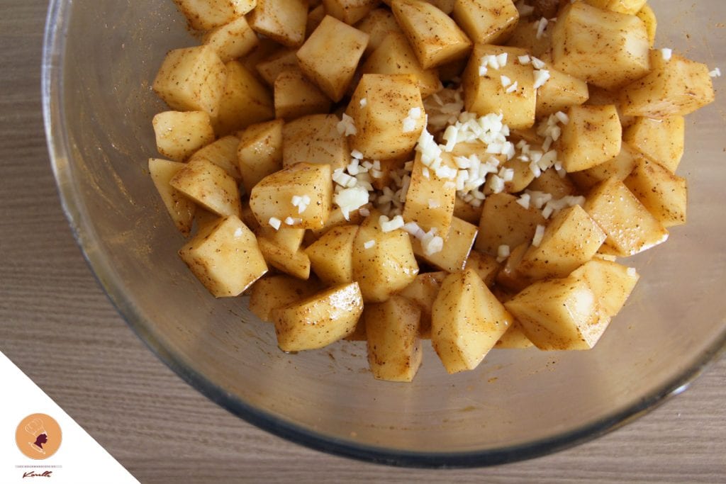 Pommes de terre (Ail et Paprika) croustillantes au four