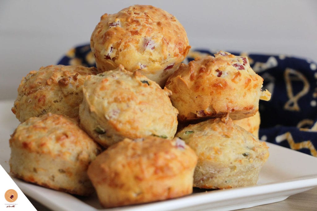 Muffins salés : Thon et Cornichons / Jambon et fromage
