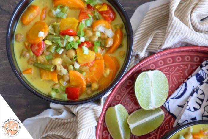 Curry de légumes au lait de coco (Vegan)