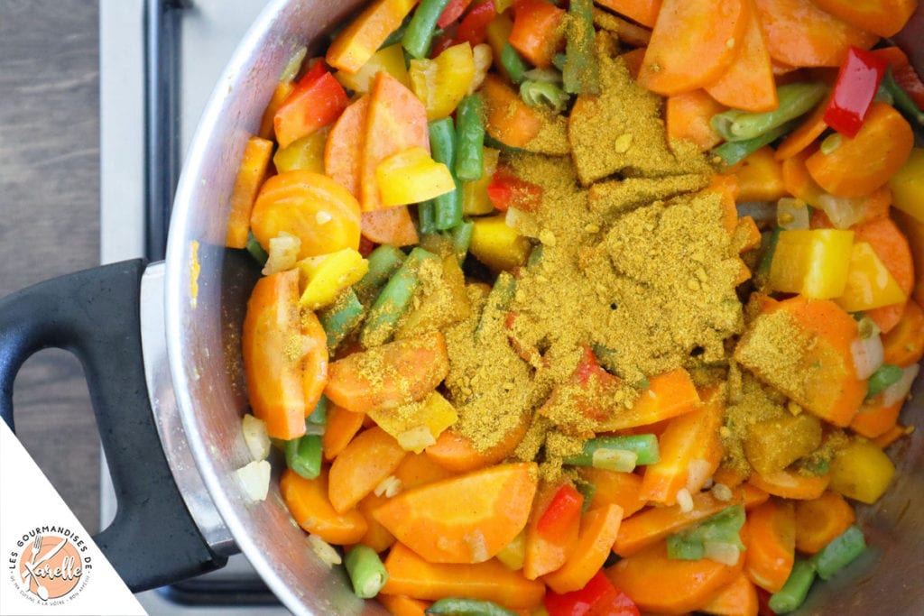 Curry de légumes au lait de coco (Vegan)